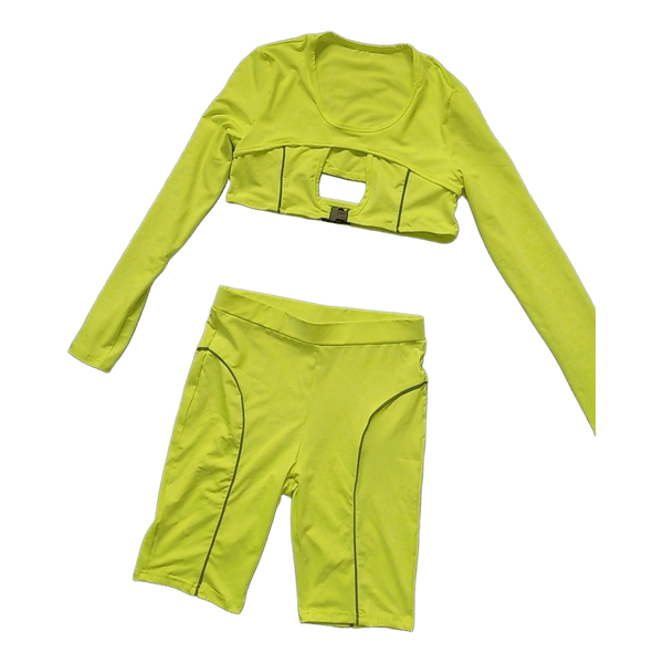 Neon green two-piece set