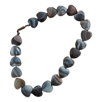 Vintage akaatti kaulakoru