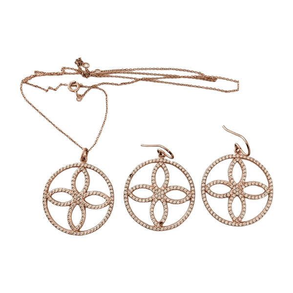 Ruusukullattu korusetti jewelry