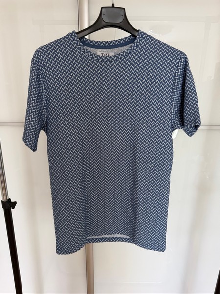 Blue patterned t-shirt