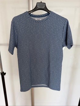 Blue patterned t-shirt