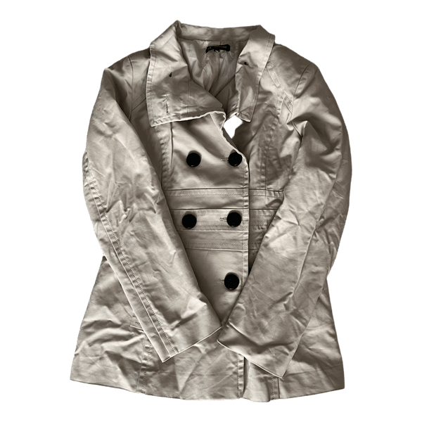 Beige double-breasted jacket