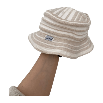 Beige "Bermuda Multistripe" Kangol bucket hat