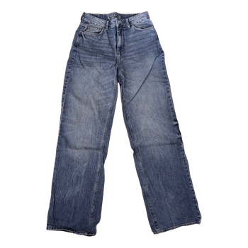 Dark blue wide leg jeans