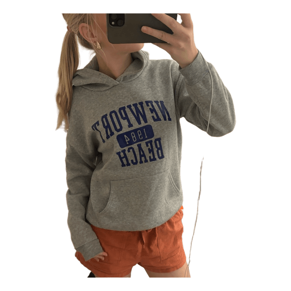 Grå hoodie med tryck
