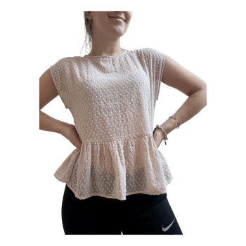 Pink peplum top
