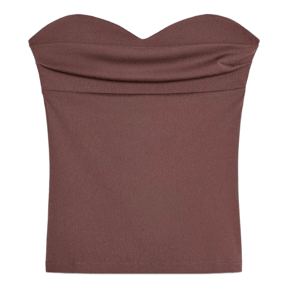 Brun stropløs top