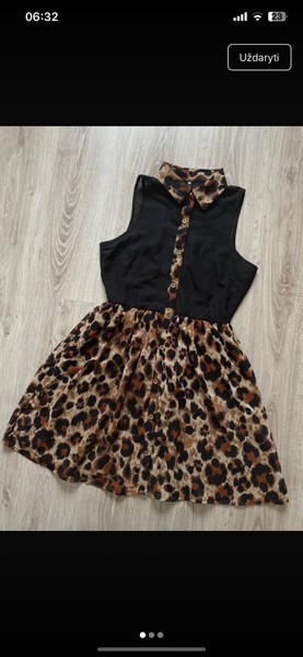 Leopard print sleeveless dress