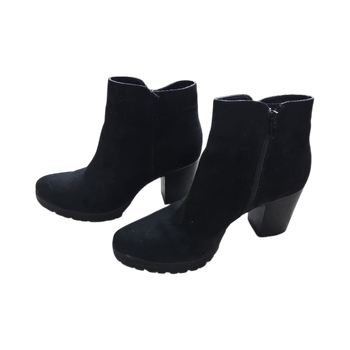 Black suede ankle boots