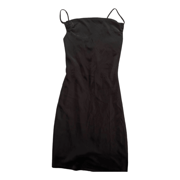 Black rose mini dress
