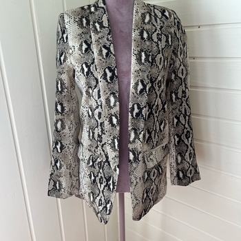 Beige snake print blazer