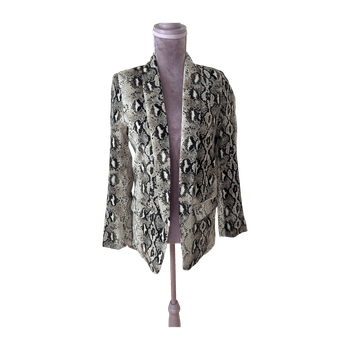 Beige snake print blazer