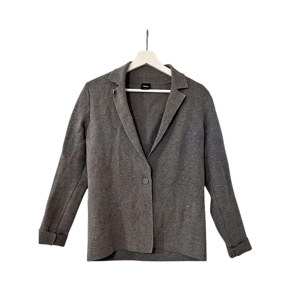 Grey knit blazer