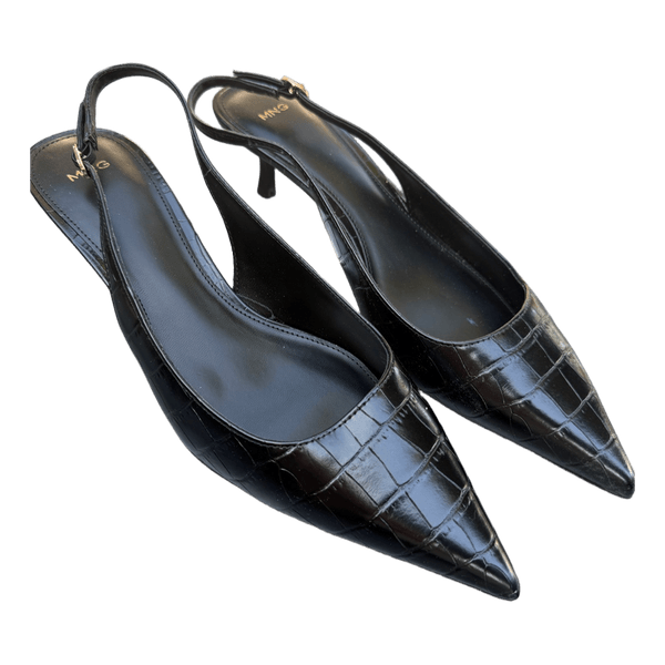 Sorte slingback pumps