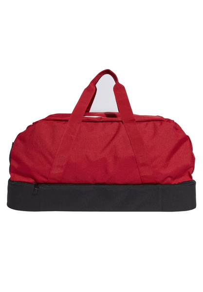 Red duffle weekend bag