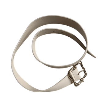 Cream buckle belt