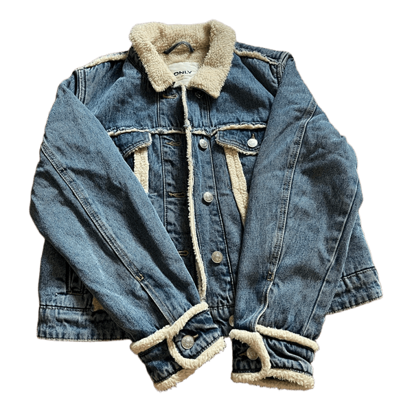 Only sherpa denim jacket