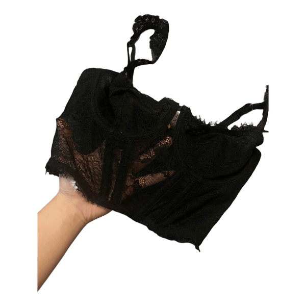Black lace corset