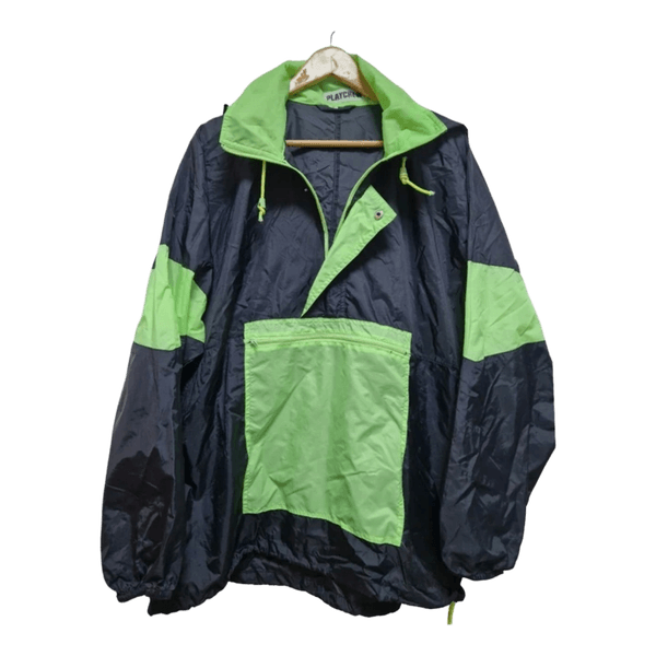 Vintage Neon Colorblock Windbreaker