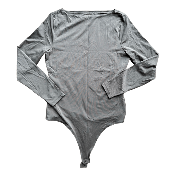 Abercrombie & Fitch Modal Blend Boat Neck Bodysuit Taupe Size L