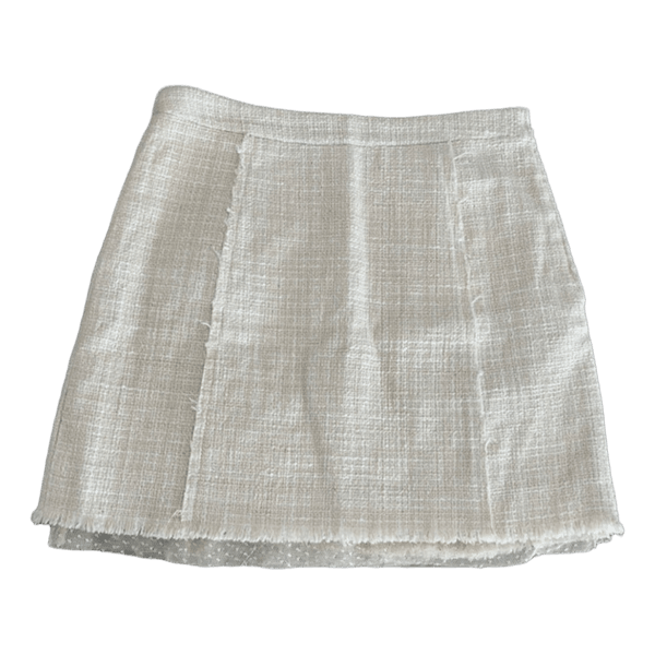 Zara Cream tweed mini skirt