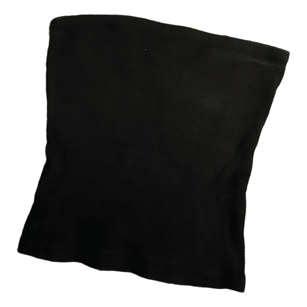 Black ribbed tube top