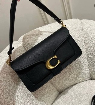 Coach black leather bag