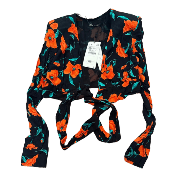 Zara floral tie top