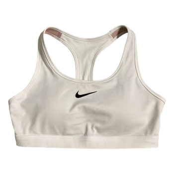 White Nike sports bra
