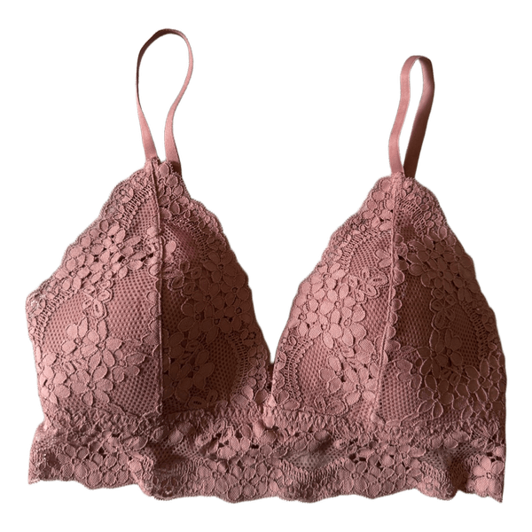 Roosa pitsiline bralett