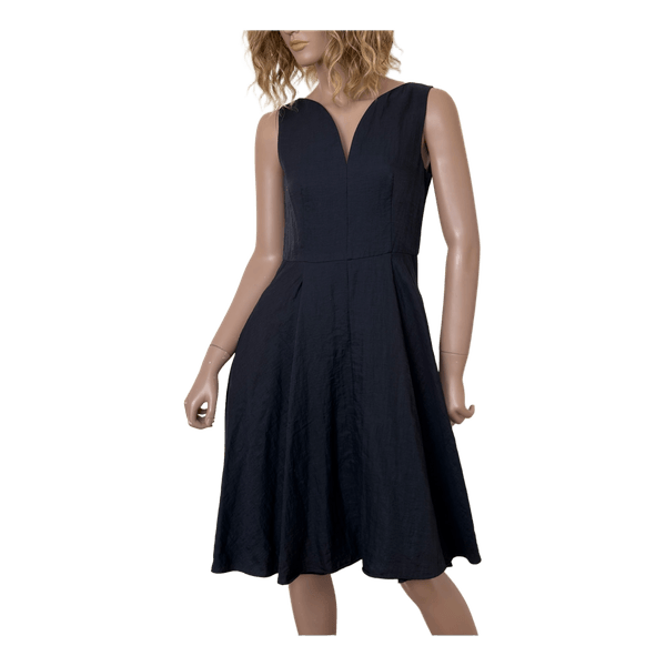 Navy sleeveless midi dress