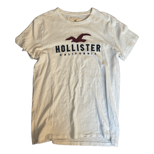White Hollister logo t-shirt