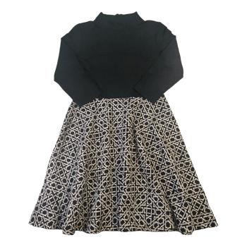 Anna Field mustavalkoinen kuviollinen mekko – M/L