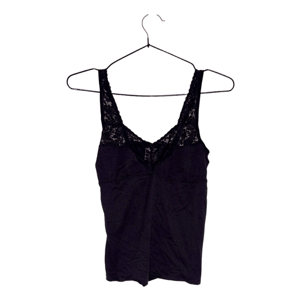 Schwarzes Top mit Spitze