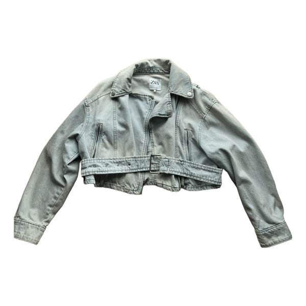 Zara cropped denim jacket