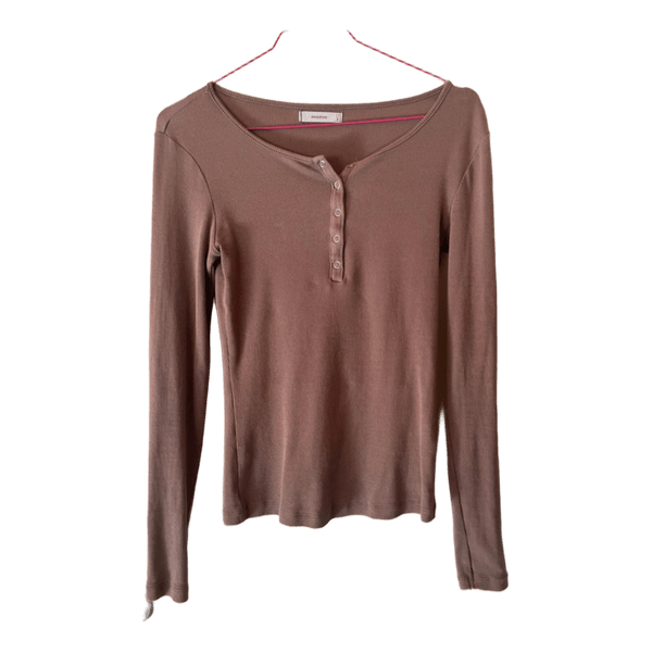 Brun langærmet top