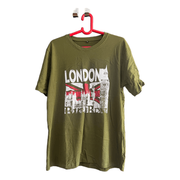 Green London print t-shirt