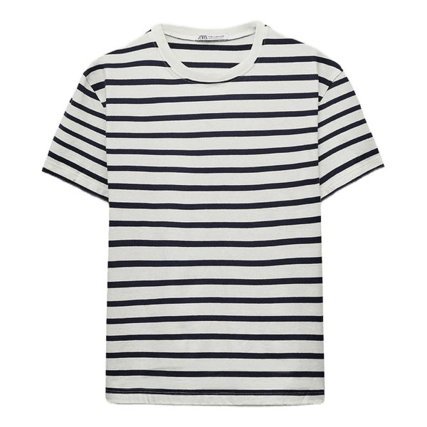 udgået zaragoza Stribet t-shirt i bomuld