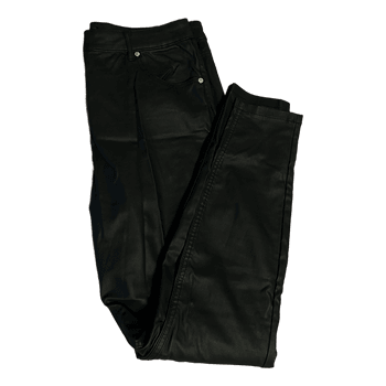 Black leather skinny trousers M/L