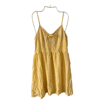 Yellow gingham summer dress
