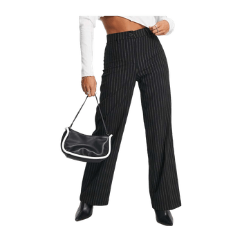 Pinstripe slouchy tailored trousers