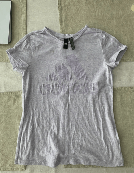 Adidas Light Purple Cotton Blend T-Shirt / Size S