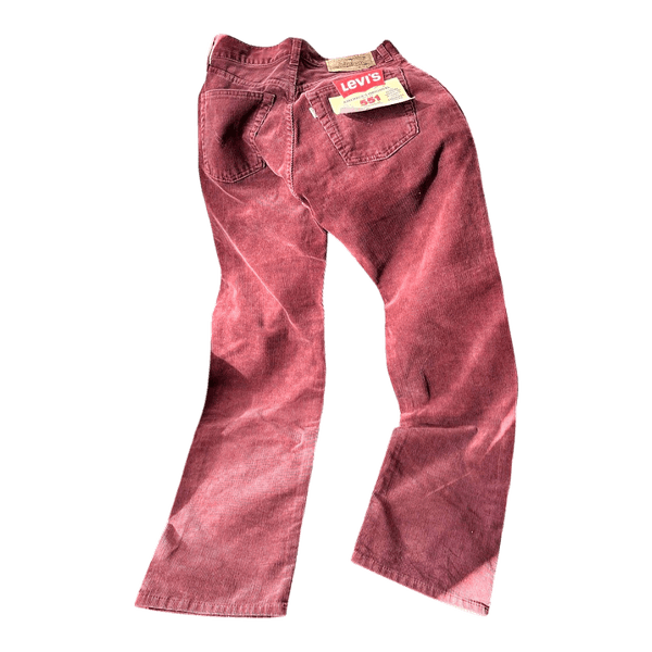 Burgundy Levi's corduroy trousers