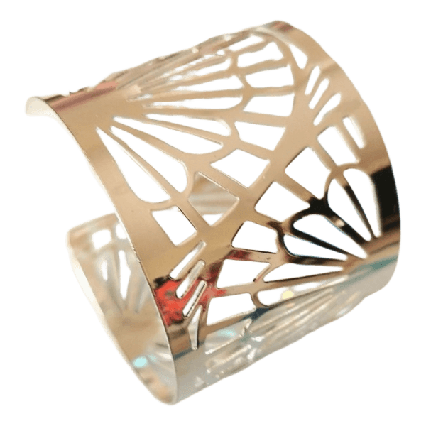 Silver metal cuff bracelet