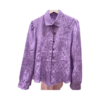 Laventelinvärinen satiinipaita