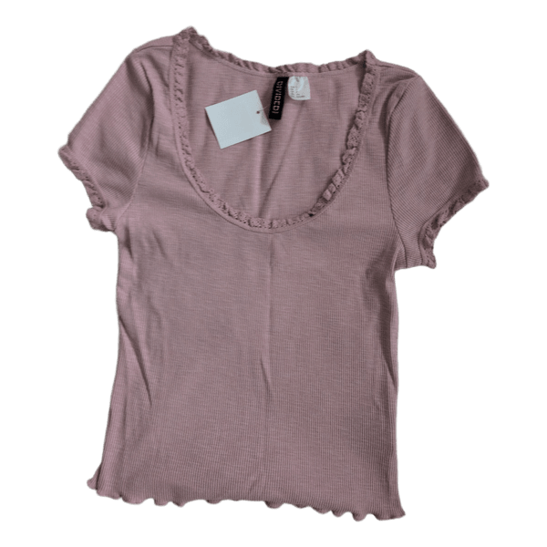 Pink ribbed t-shirt