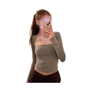 Neliökaulus pitkähihainen