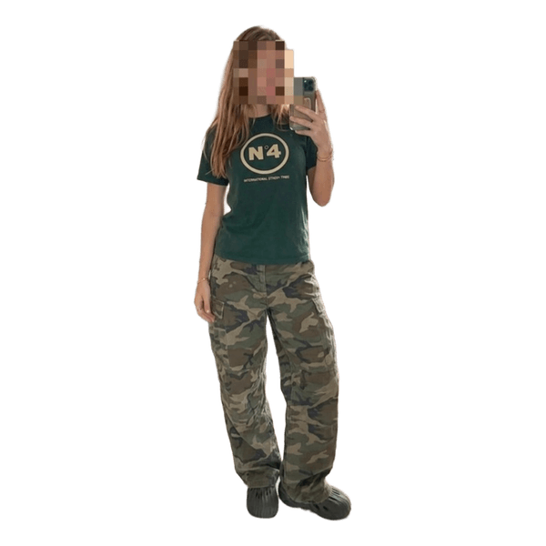 Green Stüssy t-shirt