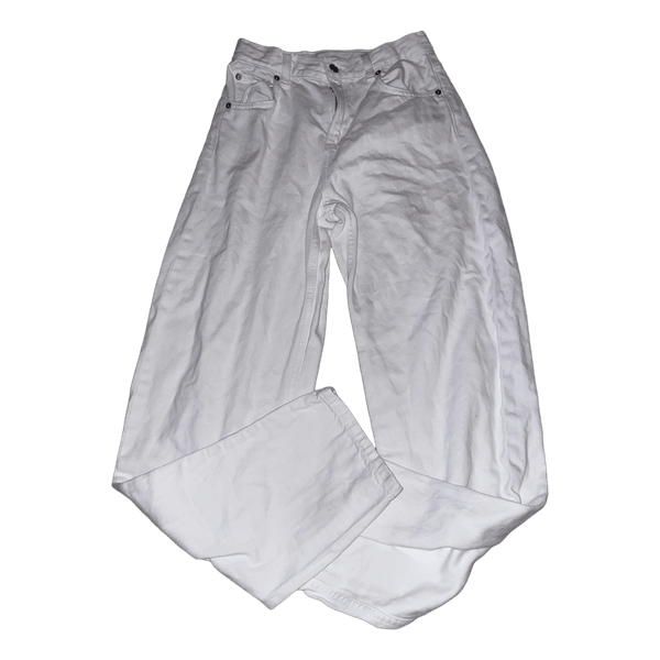 Hvide wide leg jeans