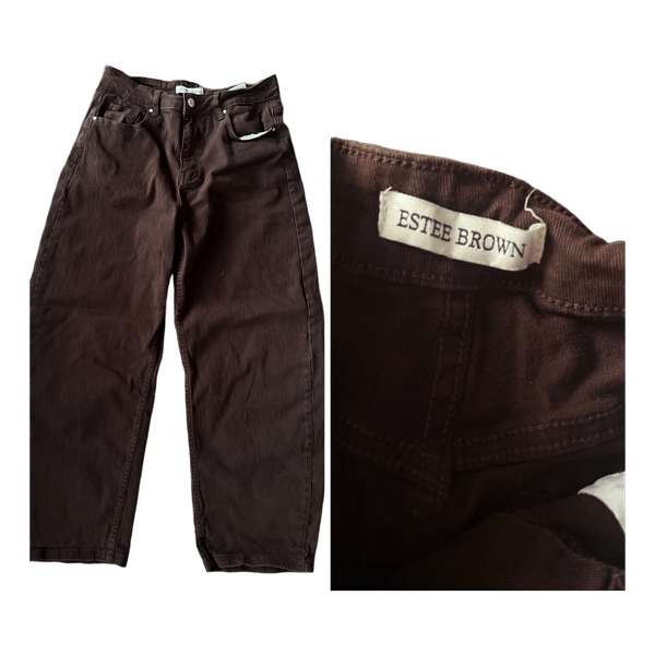 Brown wide leg jeans